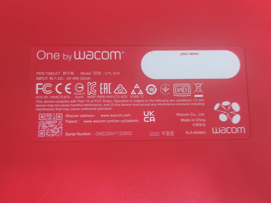 Графический планшет Wacom One Medium CTL-672