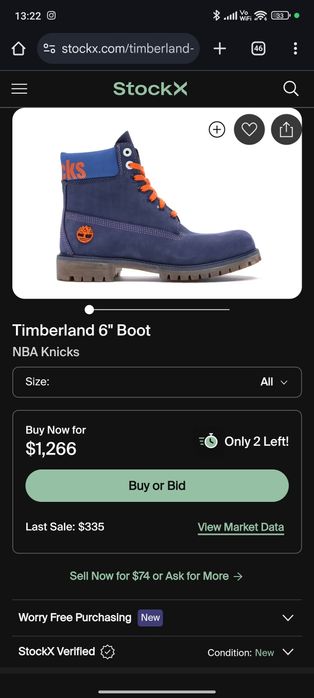 Ghete Timberland X Nba NY Knicks limited edition