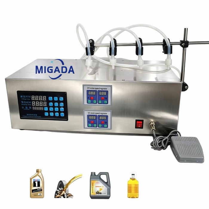 Avtomat suyuqlik quyish apparati 5-1000ml Dozator yangi 4ta kallalik