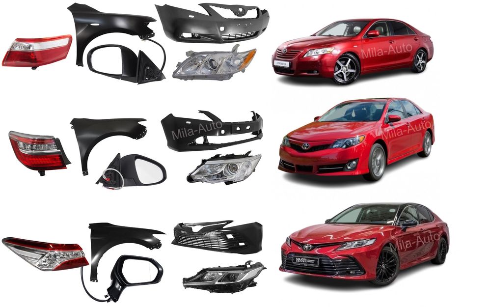 Камри Тойота Бампер, фара, зеркало, крыло, решетка, капот Toyota Camry