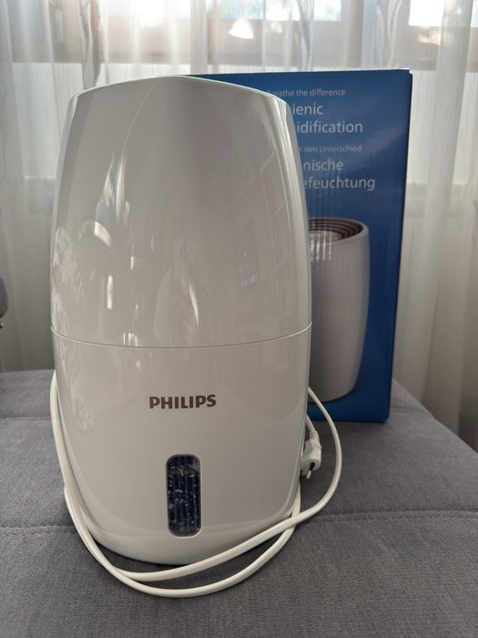 Umidificator Philips HU2716/10, NanoCloud, 3 viteze, Auto & Sleep, Acoperire 32 mp, Rezervor 2 l, Alb