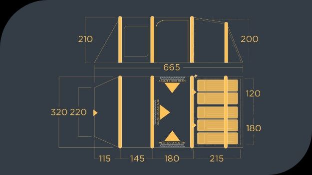 Cort glamping 5.2 gonflabil - Lichfield eagle Air 5