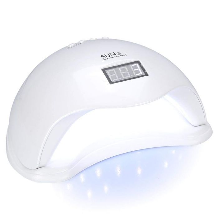 Lampa unghii UV LED SUN5 48w, senzor, display LCD, Alb
