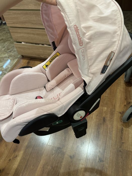 Бебешка кошница розово детско столче