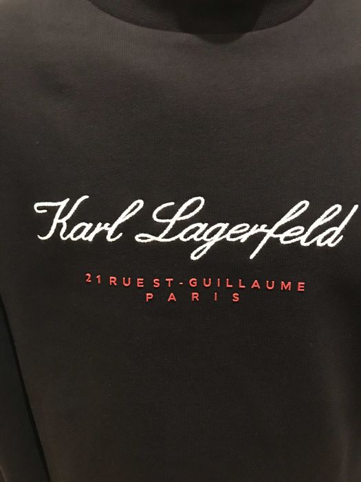 Оригинална унисекс блуза Karl Lagerfeld, черна, размери: L и XL