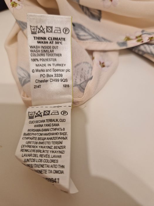 Bluza dama, maneca lunga, poliester, Marks&Spencer, marime 18 (46)