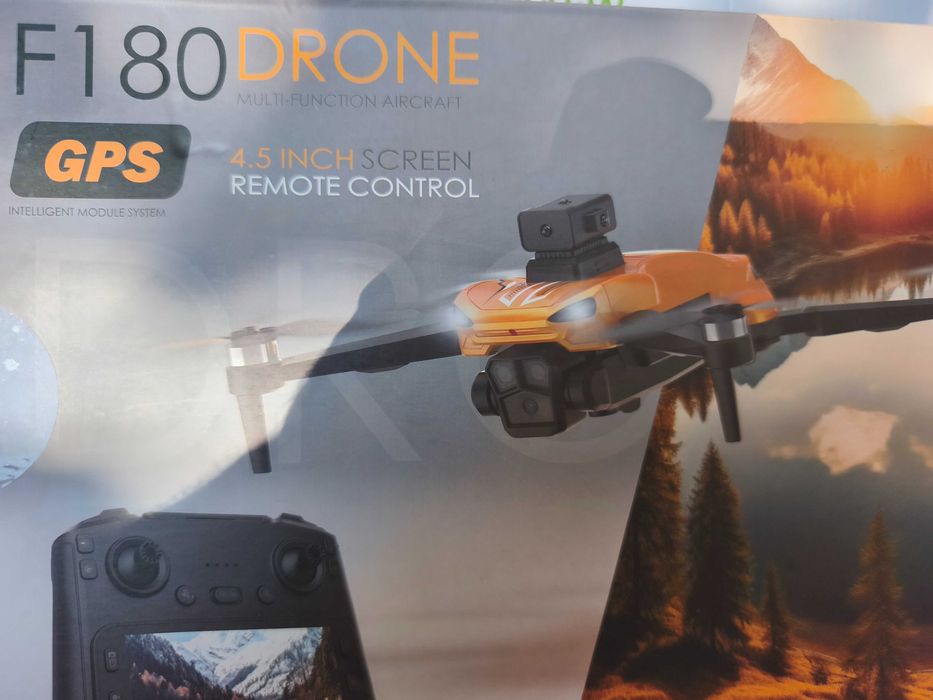F180 с 4K Камера, GPS, Дистанционно с 4.5" и Сензор за Препятствия