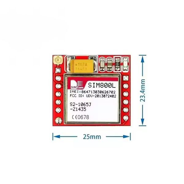 SIM800L GSM/GPRS Модул със слот за MicroSIM карта, Quad-band, TTL
