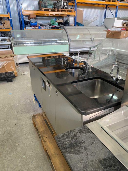 Двойна мивка с гранитен плот 200см