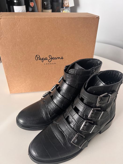 Боти от естествена кожа Pepe Jeans