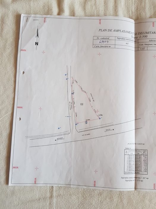 Teren intravilan Luncani – 467 mp – utilități – acces dublu