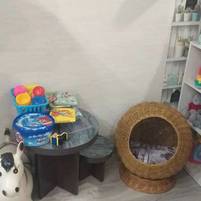 Кошачий домик из лозы