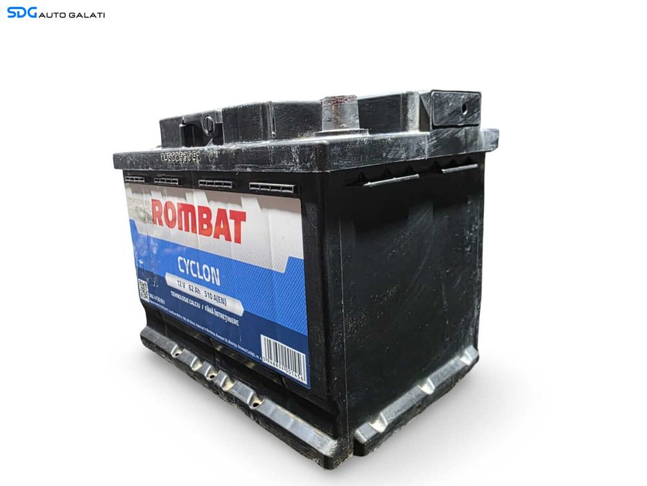 Baterie Acumulator Auto 62AH 510A Rombat Cyclon 5624720051 Volkswagen Audi Seat Skoda Ford Opel Toyota BMW Mercedes Renault Peugeot Dacia [D1040]