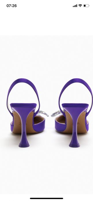 Pantofi eleganți bijuterie,Zara cu fundița din cristale