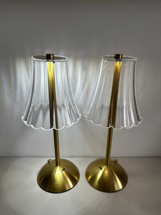 Set veioze LED metal auriu