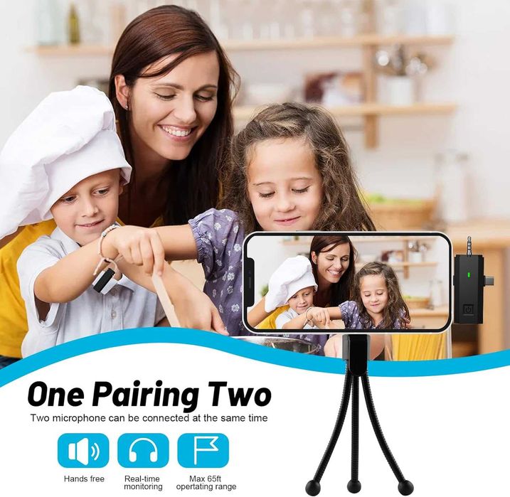 Двоен безжичен петличен  микрофон Sjpzwcrl