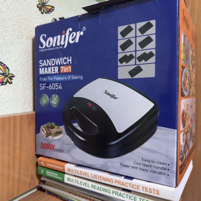Sonifer SF-6054 7-в-1 | Сэндвичница / Тостер / Вафельница