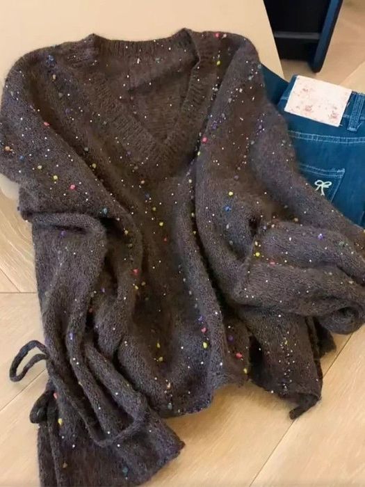 Коричневая джемпер