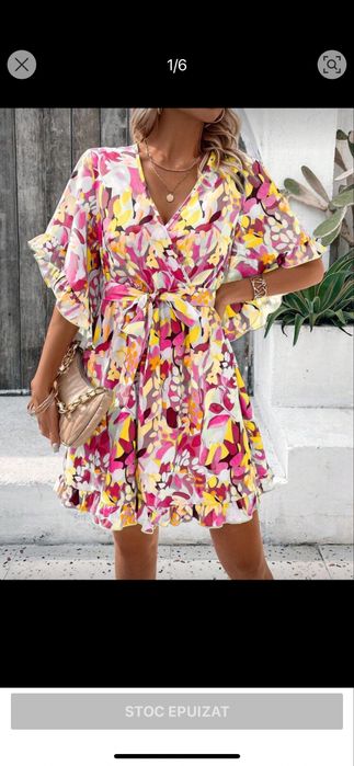 Rochie de vara vaporoasa in culori vibrante