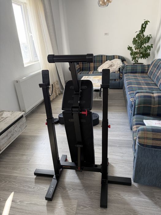 Bancă fitness reglabila pentru piept, înclinat si bari pentru biceps