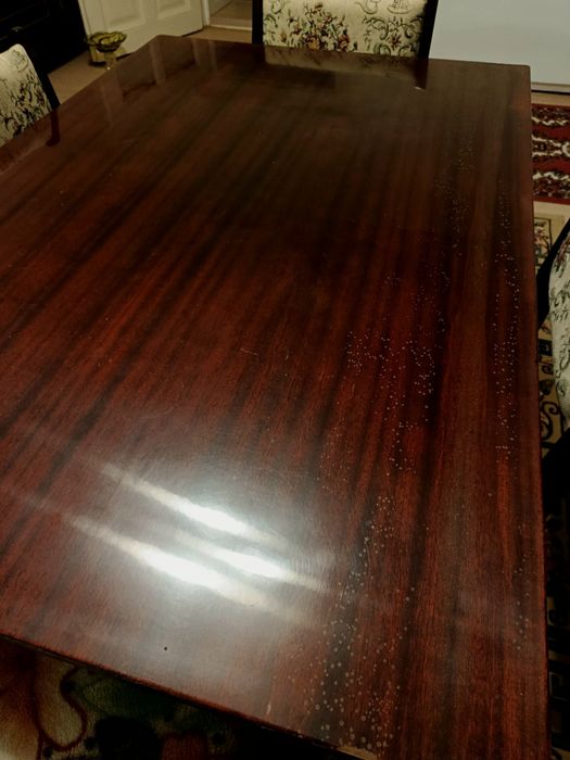 Set masa + 4 scaune din pal furniruit