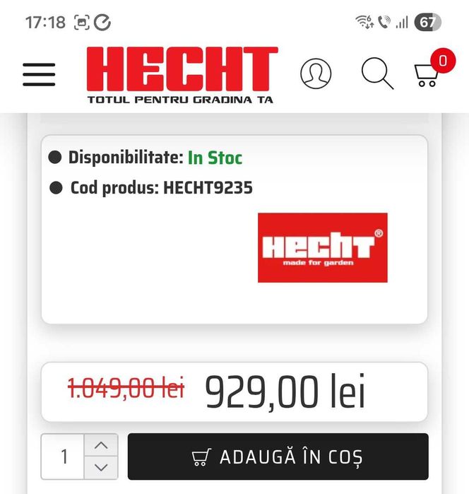Freza electrica de zapada HECHT9235