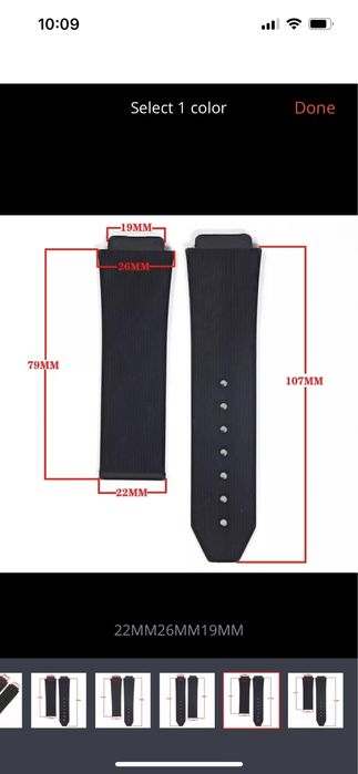 Curea pentru ceas Hublot din silicon