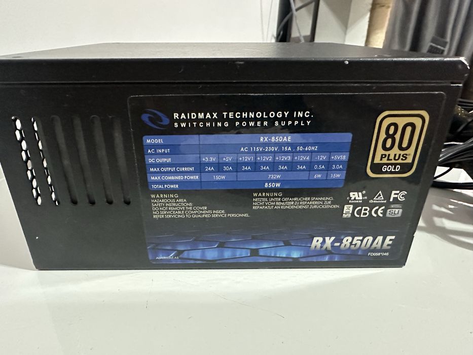 Sursa alimentara pc Raidmax 80 plus gold /850 W