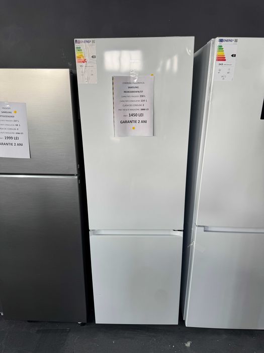 Combina frigorifica Samsung, 185cm, 344L, GARANTIE 2 ANI