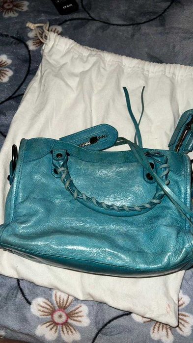 Mini City handbag Turquoise