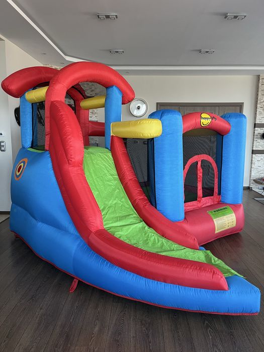 Детски надуваем батут с пързалка Happy hop/игрален център