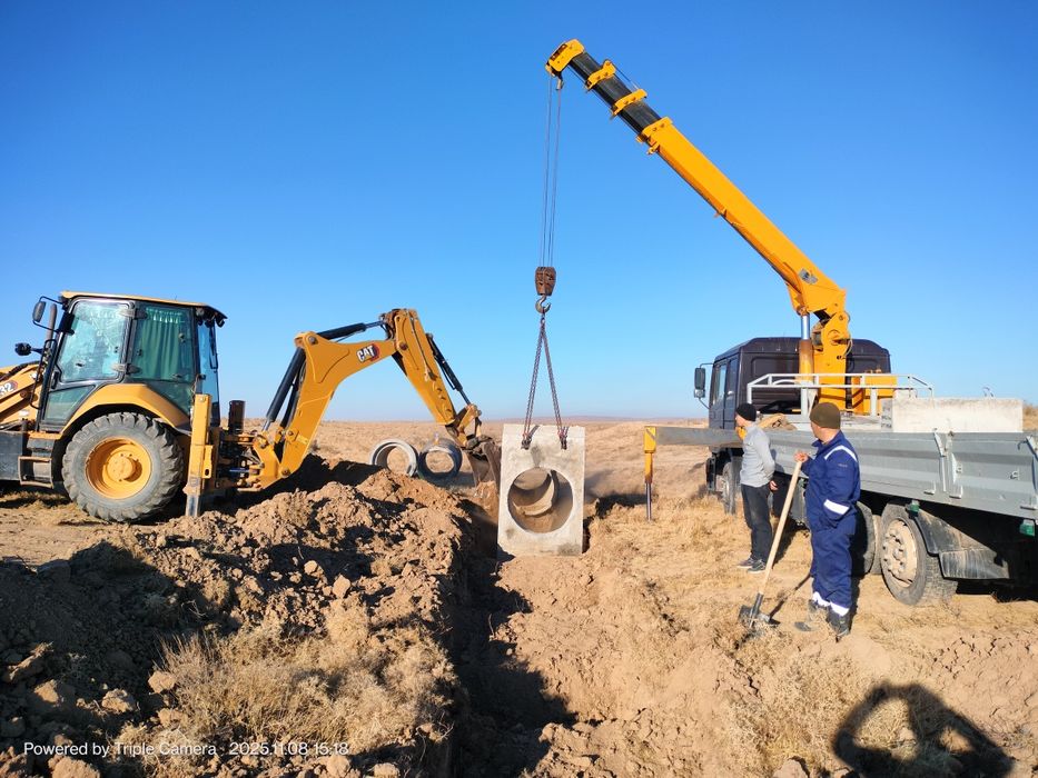 Манипулятор кран 5т с люлькой стрела 11 м