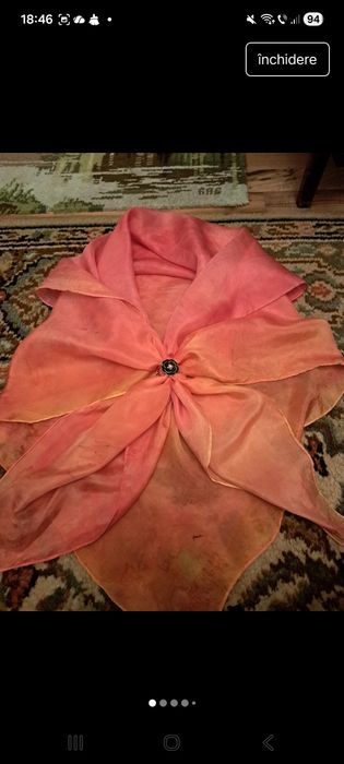 Eșarfă damă din mătase naturală,  NOU!( 183×44)