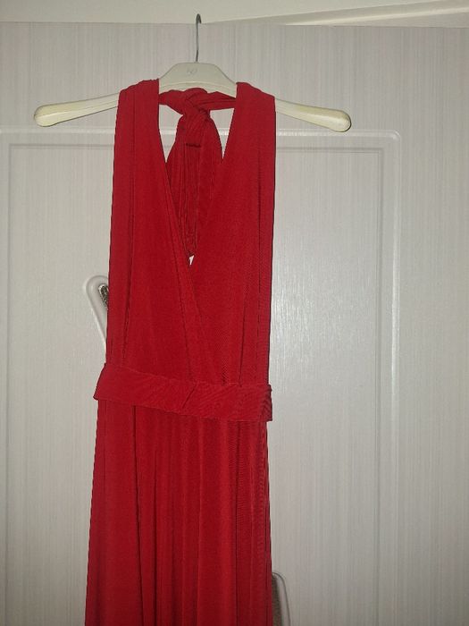 Rochie lunga rosie eleganta