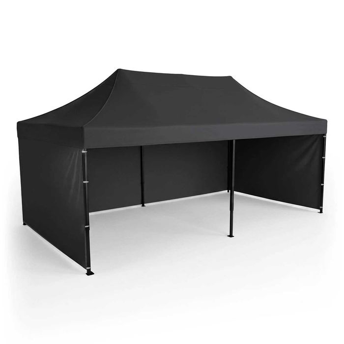 Foisor de gradina profesional , 3 pereti 3 x 6m negru Plonos - Produs NOU