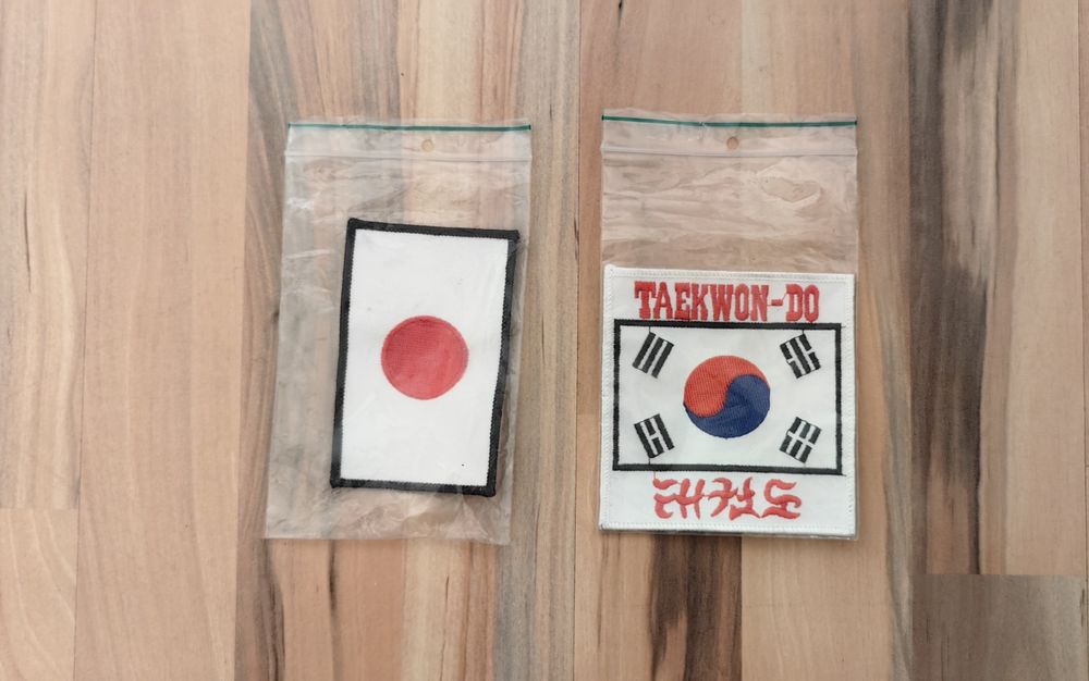 Ecuson kimono Japonia Karate sau Judo Ecuson dobok Corea Taekwondo