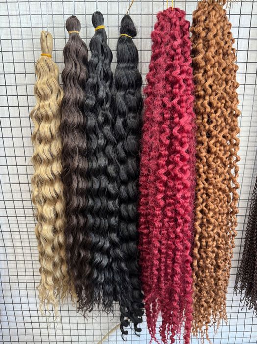 Канекалон, Синтетична, Изкуствена коса, Африкански, Сенегалски плитки