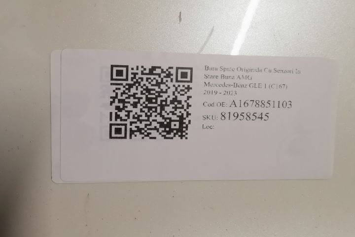 Bara Spate Originala Cu Senzori In Stare Buna AMG Mercedes-Benz  GLE