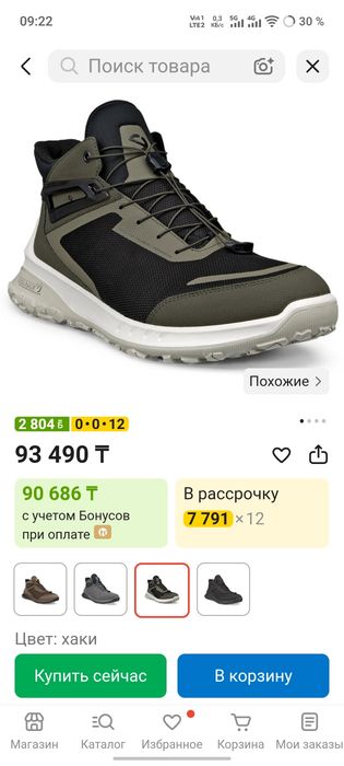 Ботинки мужские ECCO Original