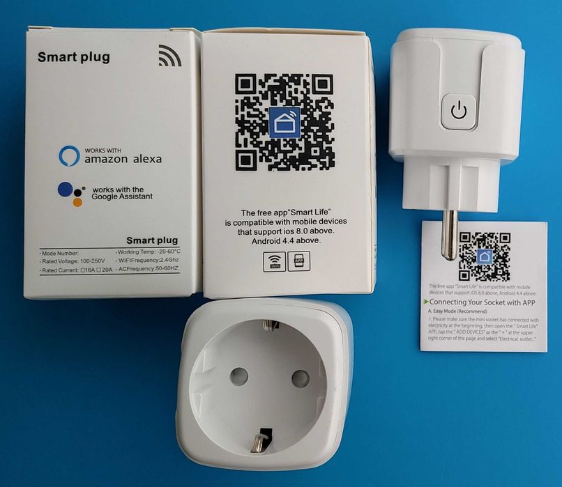 Интелигентен WiFi контакт 20А електромер превключвател смарт ключ реле