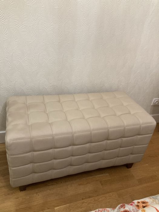 Банкетка, обивка кож.зам. размер:100/40/45