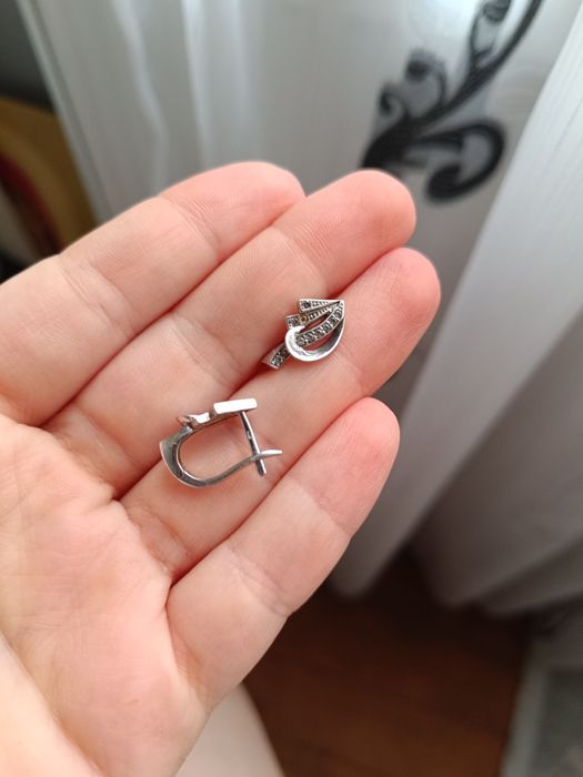 Cercei din argint cu pietre zirconiu