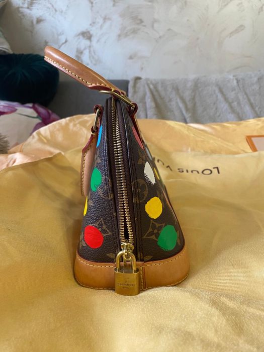 Geanta louis vitton editie limitata x yayoi kusama bb monogram