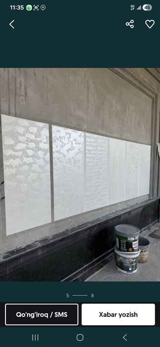 Tiravertin fasat  ishlari