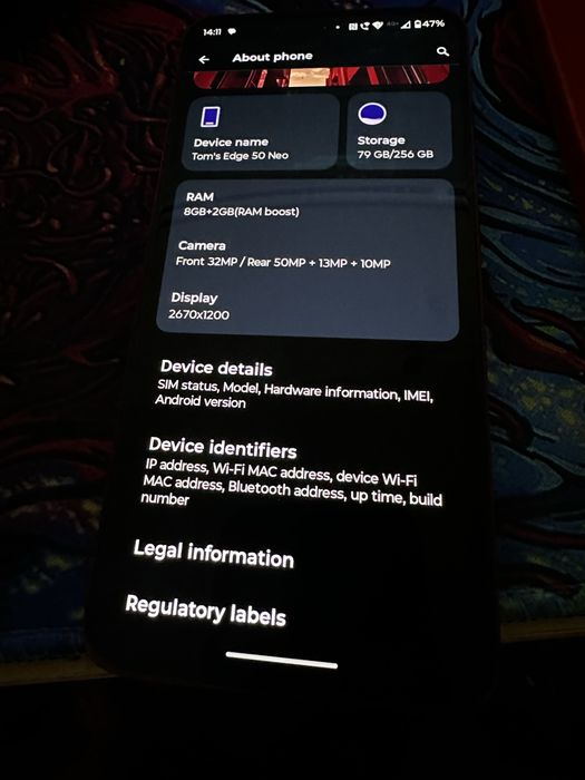 Edge 50 Neo 5G 256GB 8GB RAM DualSIM - garantie