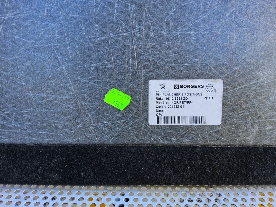 Capac mocheta Peugeot 3008 an 2016-2024 capac portbagaj polița spate cod 98125338zd