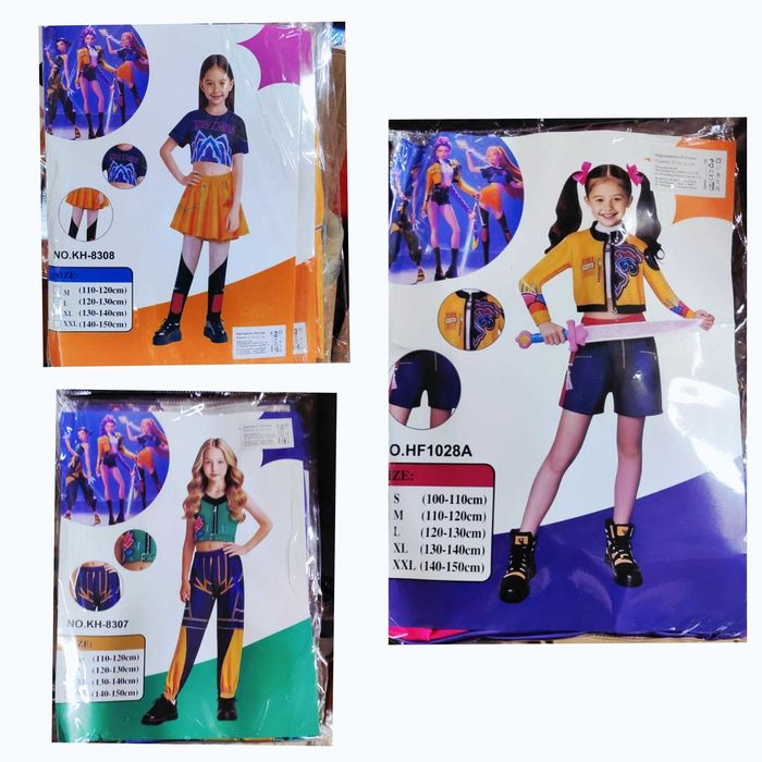 Детски костюми K-Pop Demon hunters, Кей Поп, Zoe Зоуи, Руми , Мира