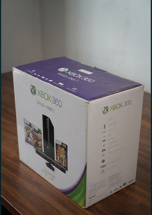 Xbox 360 E 500GB + Kinect + 3 игры