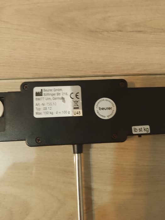 Cântar Beurer de sticlă, cu funcția mereu activă  de oprire automată