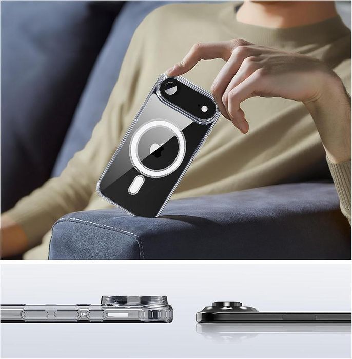 Прозрачен magsafe кейс за apple iphone 17 air